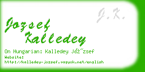 jozsef kalledey business card